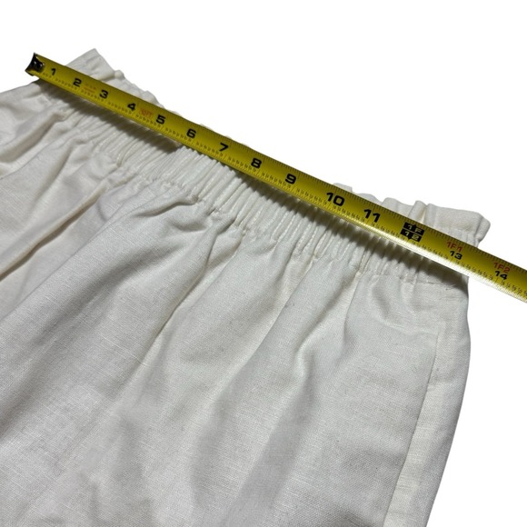 NEW J. Crew Linen Blend Ivory Lined Scallop Hem Skirt Coastal Minimalist 4 - Picture 9 of 10